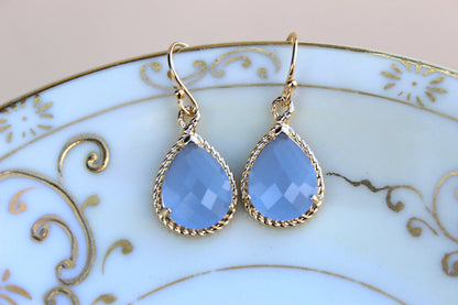 Periwinkle Earrings Gold Lavender Blue Earrings Bridesmaid Earrings Wedding Earrings Bridesmaid Jewelry Gift Wedding Jewelry