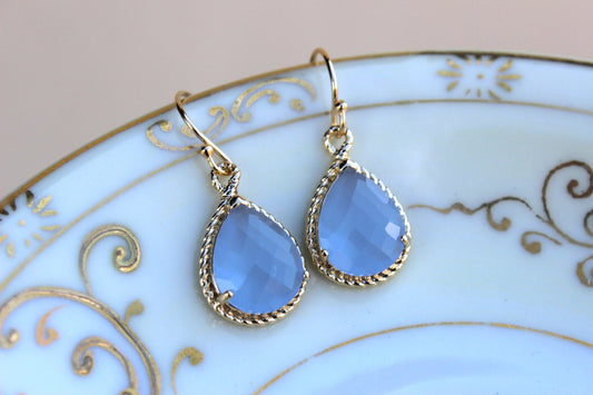 Periwinkle Earrings Gold Lavender Blue Earrings Bridesmaid Earrings Wedding Earrings Bridesmaid Jewelry Gift Wedding Jewelry
