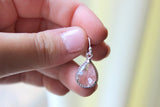 Silver Crystal Earrings Clear - Teardrop Earrings - Wedding Bridesmaid Earrings - Bridal Earrings - Wedding Jewelry - Bridesmaid Jewelry