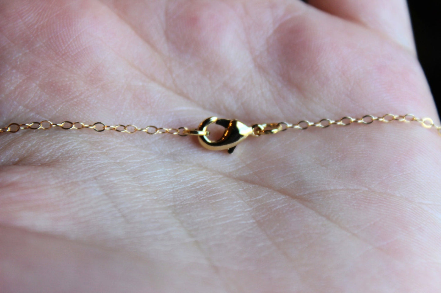 Dainty Prasiolite Green Necklace Gold Filled Chain - Bridesmaid Necklace - Wedding Jewelry - Valentines Day Gift - Gift under 25