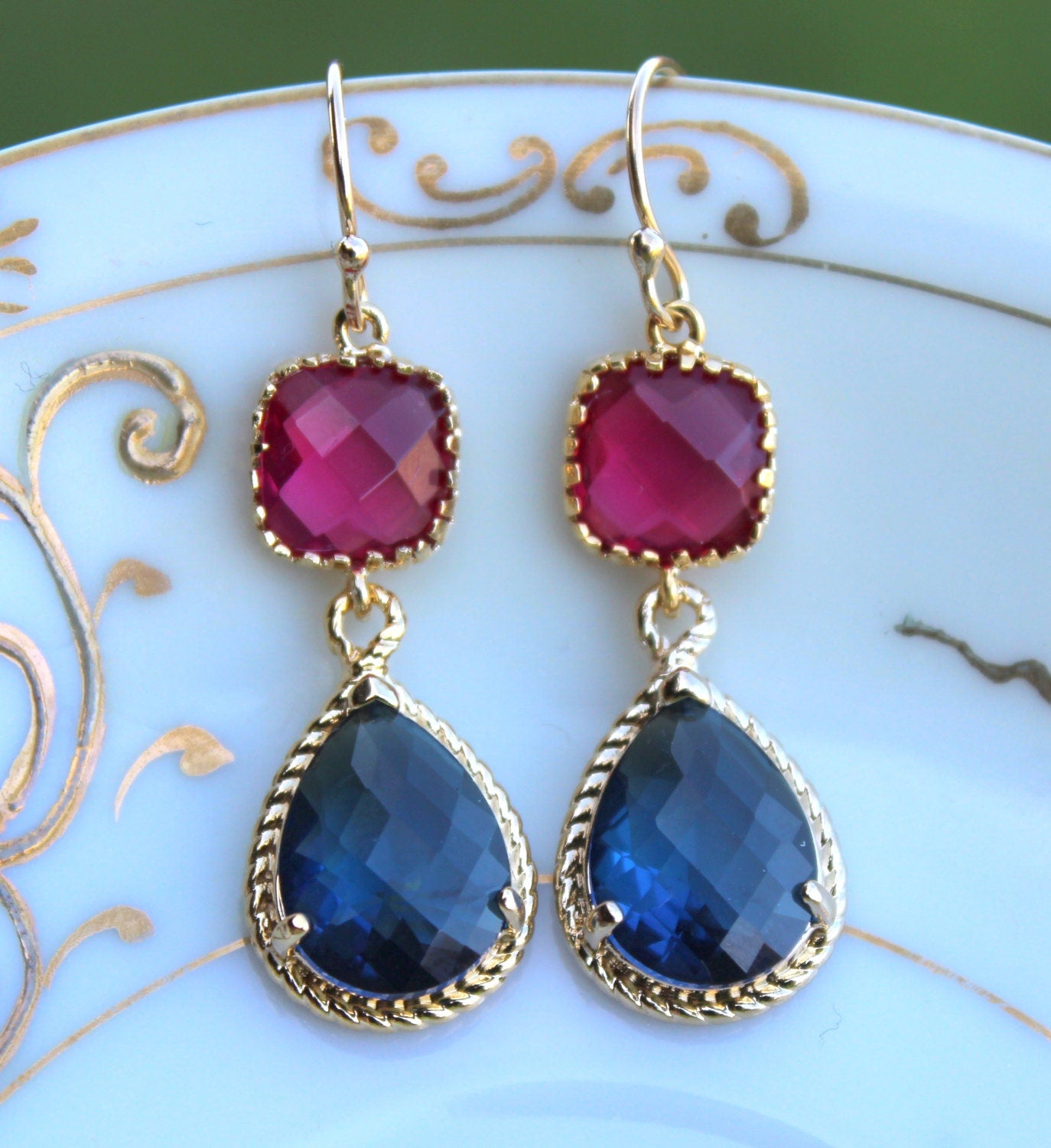 Amazon.com: SHOUWAN Dangle Earrings For Women Colorful Drop Rose Gold Bridal  Wedding Cute Earrings For Sensitive Ears（Rose gold）: Clothing, Shoes &  Jewelry
