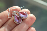 Silver Lavender Earrings Wedding Jewelry Purple Lilac Bridesmaid Earrings Bridesmaid Gift Lavender Wedding Jewelry Purple Gift Under 25