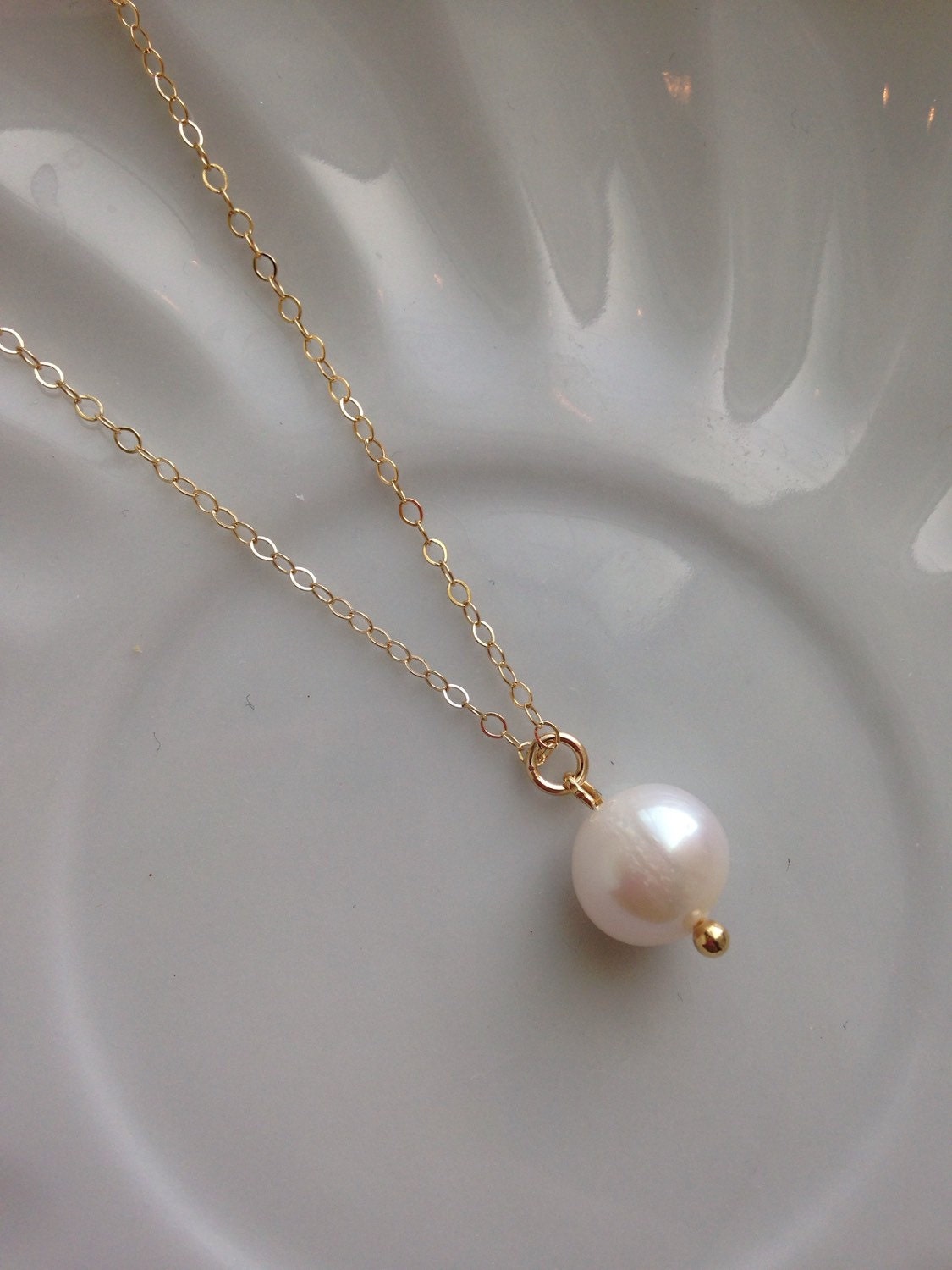 Gold Freshwater Pearl Jewelry Set Champagne Blush Earrings Necklace Set - Gold filled chain - Pink Peach Jewelry Set Gold