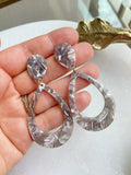 Acrylic Earrings, Flower Earrings, Hoop Earrings, Choose Your Pick