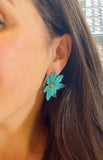 Flower Stud Earrings, Floral Jewelry