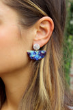 Half Moon Resin Earrings