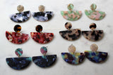 Half Moon Resin Earrings