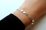 Coin Chain Bracelet, Coin Disc Bracelet